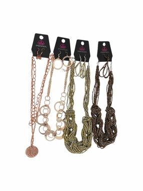 Paparazzi Necklace Bundle Set of 4 Statement Jewelry